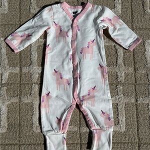 Monica + Andy Unicorn Print Kids One Piece - Size 0-3 months